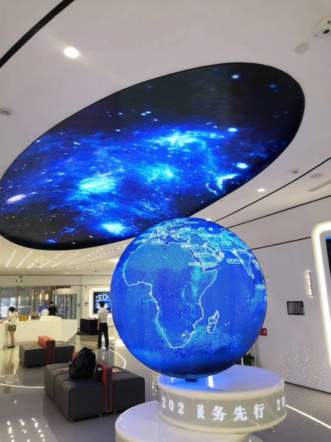 &Eacute;cran sph&eacute;rique LED personnalis&eacute; en usine, &eacute;cran de forme sp&eacute;ciale, affichage sph&eacute;rique de billard